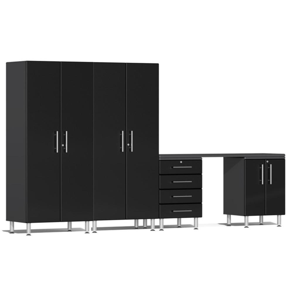 Ulti-MATE Garage Workbench With Drawers, 5-Piece With Recessed Worktop, Midnight Black