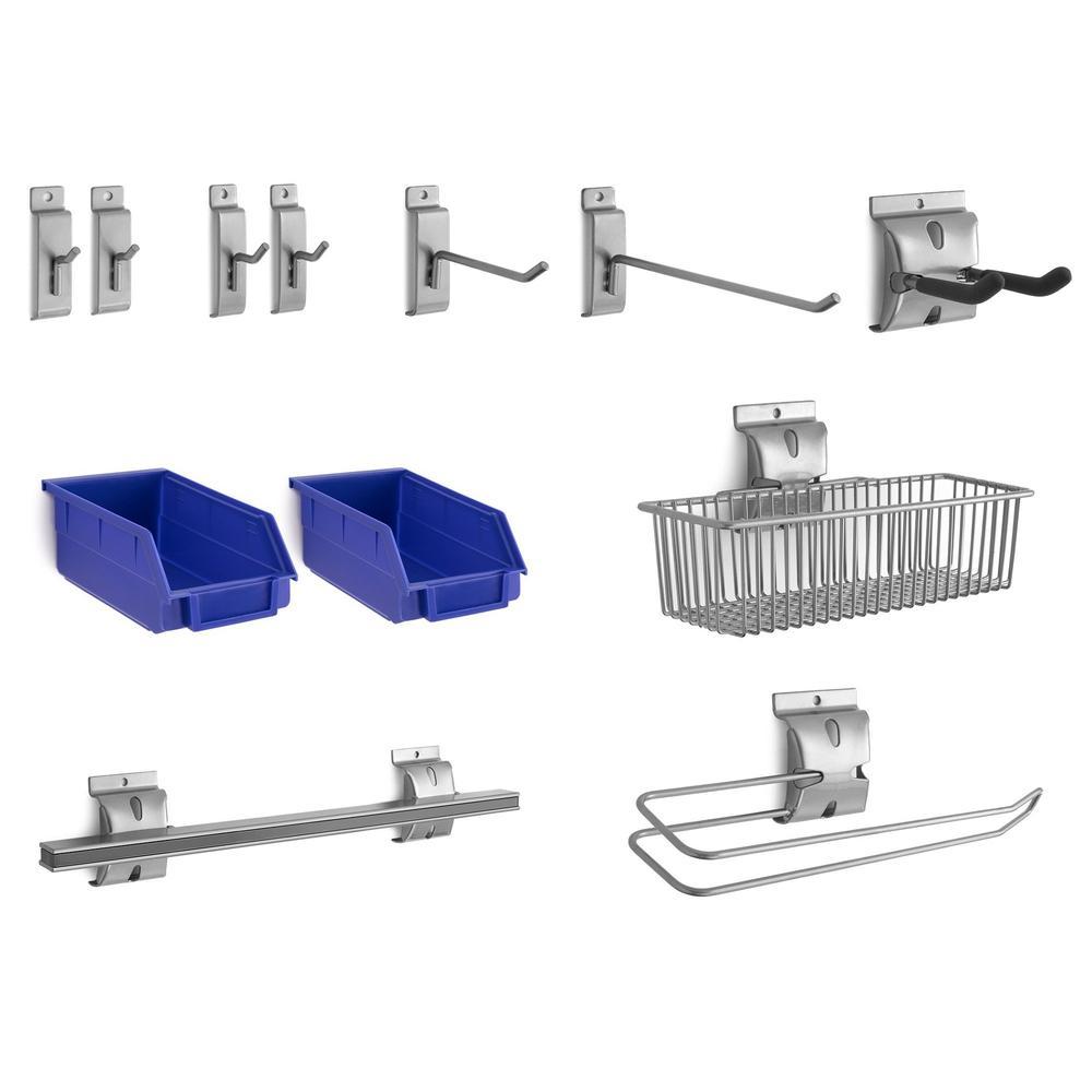Newage Products Slatwall Backsplash Hook Kit, 24-Piece