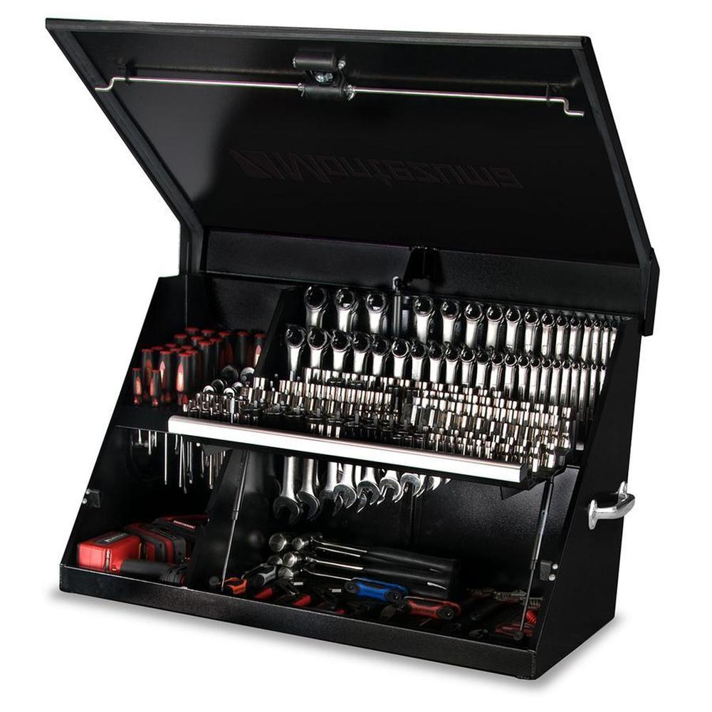 Montezuma 36 x 17 Steel Triangle Tool Box In Black