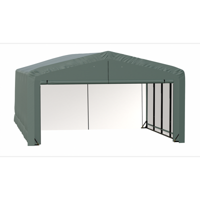 Shelterlogic Sheltertube Wind And Snow-Load Rated Garage, 20 x 32 x 12 Ft., Green
