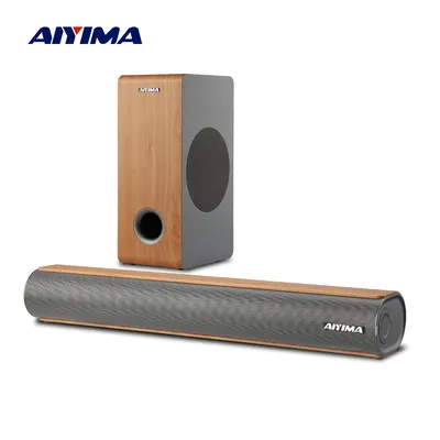 AIYIMA S04D 19 Zoll 120 W Soundbar Drahtlose Subwoofer Für TV Bluetooth 2,0 Kanal 3D Surround Sound Image