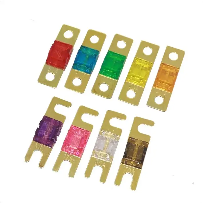 【10-2PCS】ANS FUSE 20A 30A 40A 50A 60A 70A 80A 100A 125A 150A 175A ANL Gold Plated Stud Car Fuses Mini Car Stereo Audio AFS Fuse Image