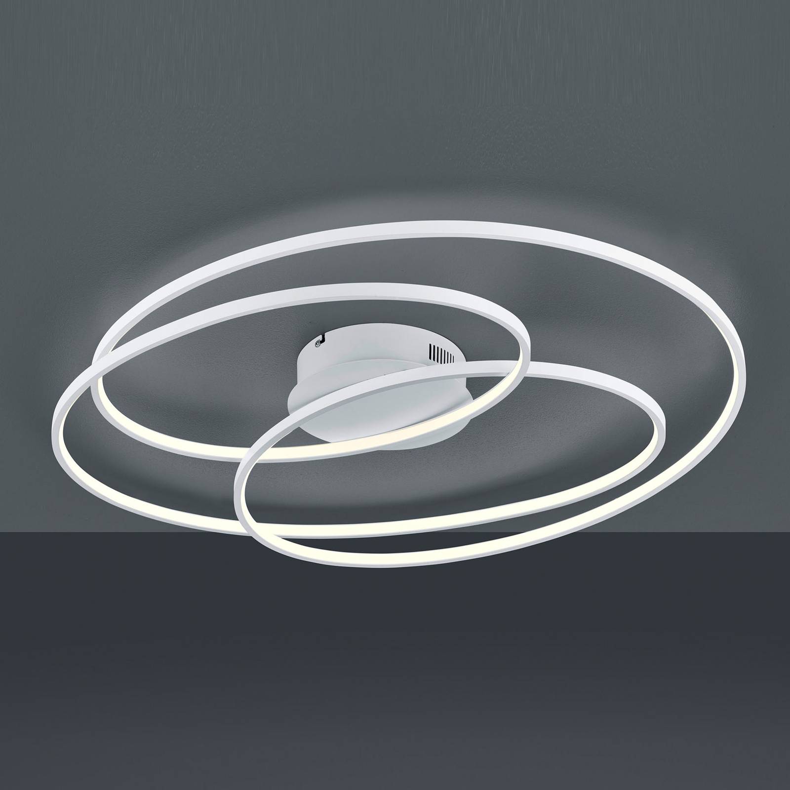 Trio Lighting LED Deckenlampe Gale, dimmbar, weiß / opal, für Wohn- / Esszimmer, Metall, Modern, LED Deckenleuchte
