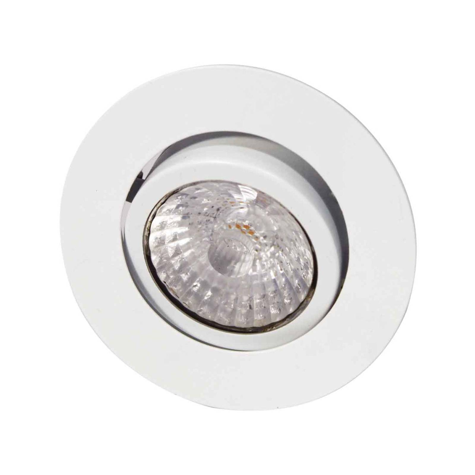 MEGAMAN LED-Einbaustrahler Rico, dim to warm, weiß Renzo, dimmbar, weiß / opal, für Flurbereich, Aluminium, Modern