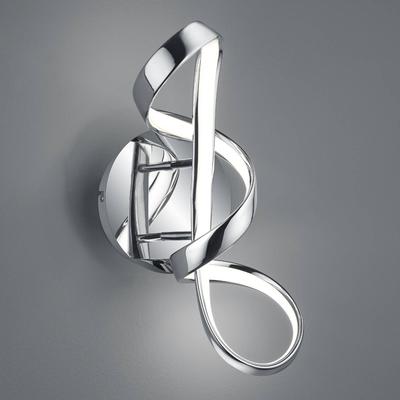 Reality Leuchten Wandlampe Perugia, dimmbar, chrom / silber, für Flurbereich, Metall, Modern, LED Wandleuchte, Wandlampe Innen