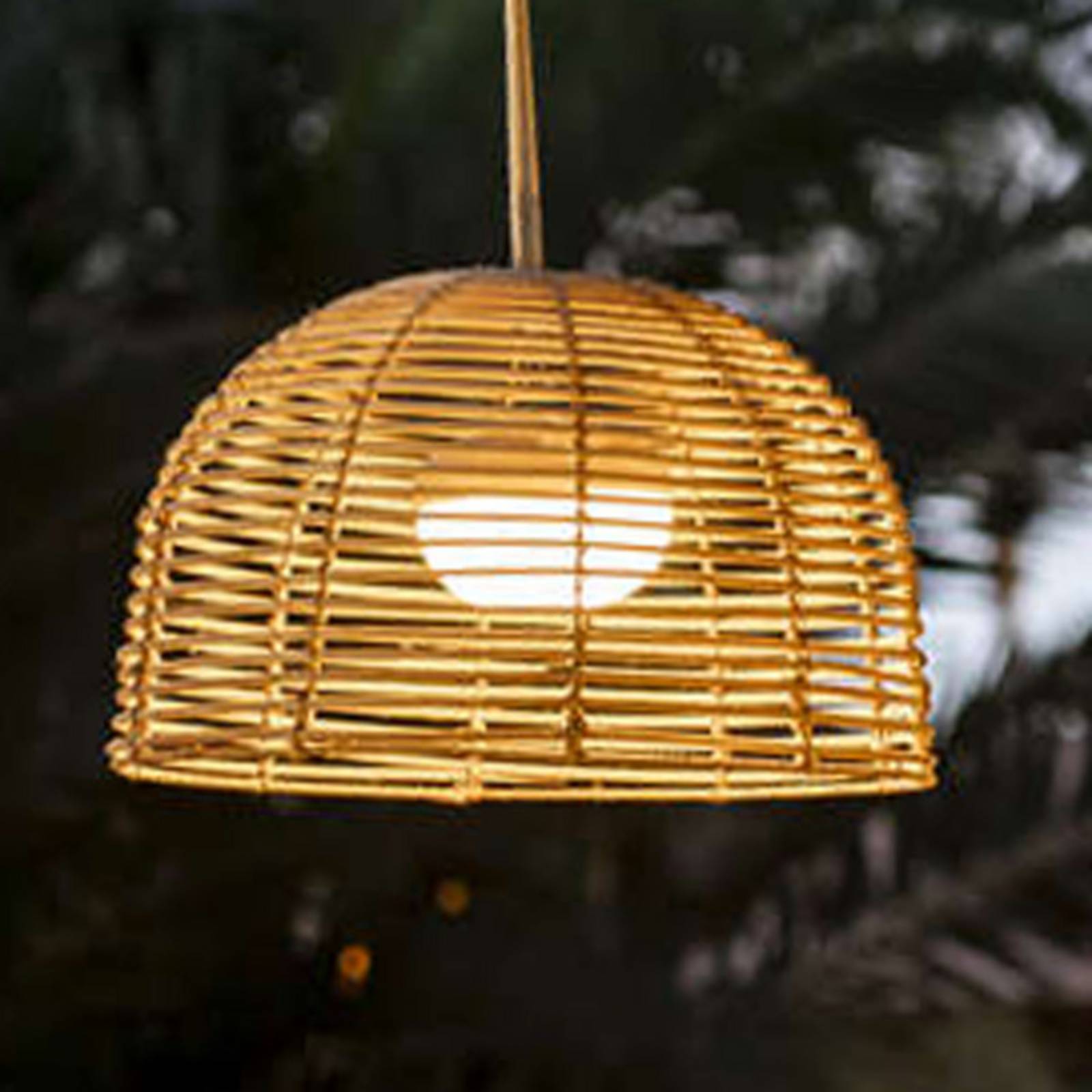 Newgarden Bossa LED-Pendelleuchte mit Akku Bossa, dimmbar, Holz hell, Holz, Modern