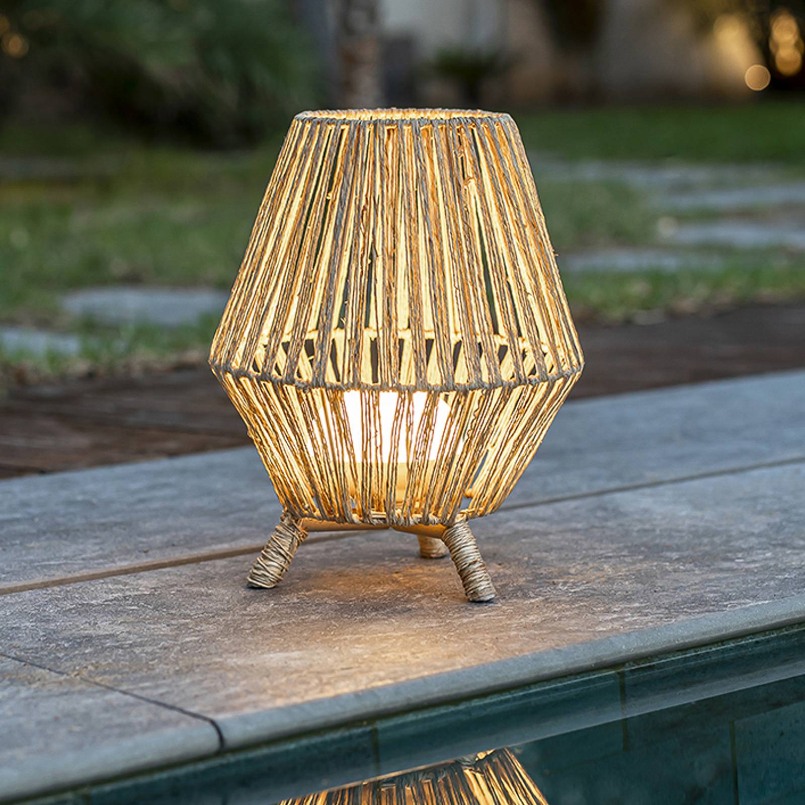 Newgarden Sisine LED-Tischleuchte, dimmbar Sisine,, Holz hell, für Wohn- / Esszimmer