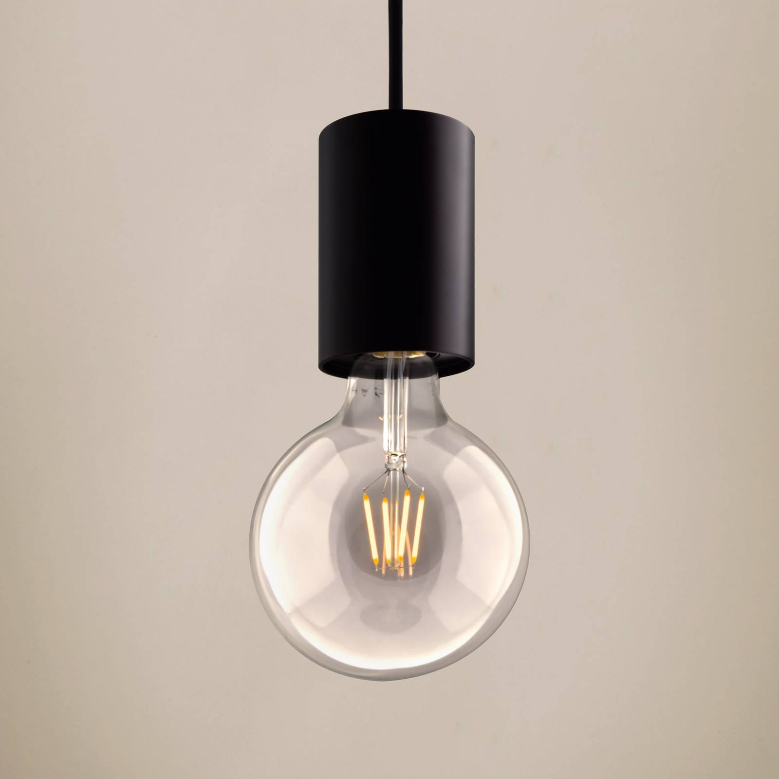 Egger Licht Hängelampe Soho, dimmbar, schwarz, für Wohn- / Esszimmer, Aluminium, Modern, Pendelleuchte