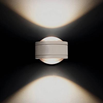MEGATRON Wandlampe Due Punto, dimmbar, weiß / opal, für Badezimmer, Metall, Modern, Wandleuchte, Wandlampe Bad Image