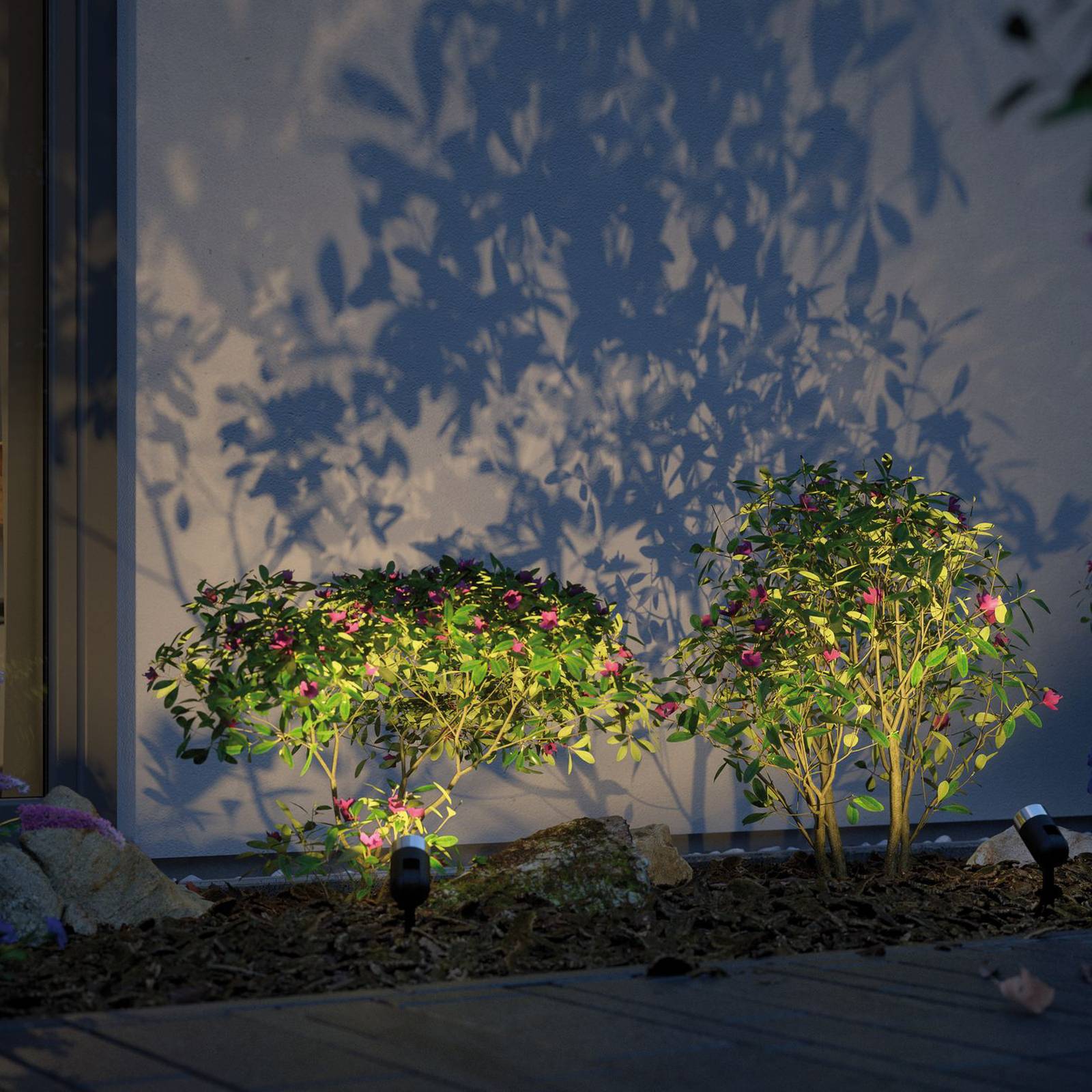 Paulmann Plug & Shine Strahler Pike, ZigBee, RGBW dimmbar, schwarz, Kunststoff, Modern