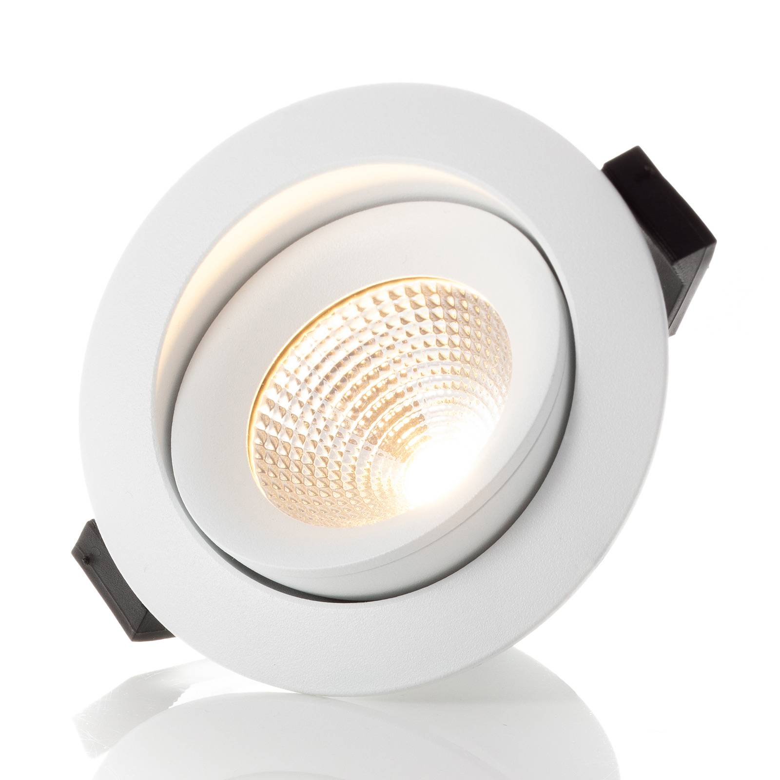 The Light Group SLC One 360° LED-Einbauleuchte weiß 2.700K 360°, dimmbar, weiß / opal, für Wohn- / Esszimmer, Aluminium, Modern, Downlights