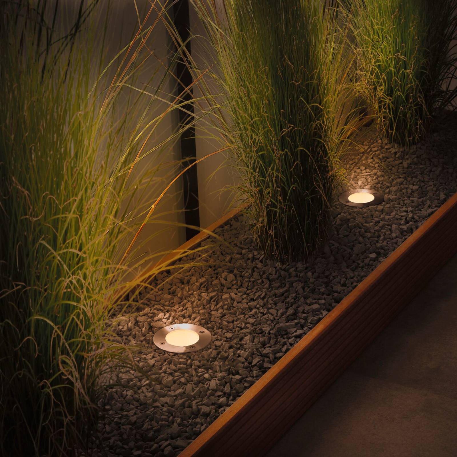 Paulmann LED-Bodeneinbauleuchte 94732, Ø 11 cm, Edelstahl 94732, alu / grau / zink, Edelstahl, LED Bodeneinbauleuchte