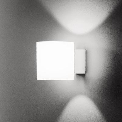 Martinelli Luce Design Wandlampe Tube, dimmbar, weiß / opal, für Wohn- / Esszimmer, Glas, Design, Wandleuchte, Wandlampe Innen Image