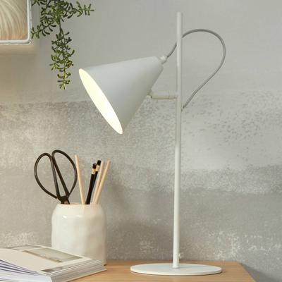 IT´S ABOUT ROMI Tischlampe Lisbon, weiß / opal, für Schlafzimmer, Metall, Modern, Tischlampe Image