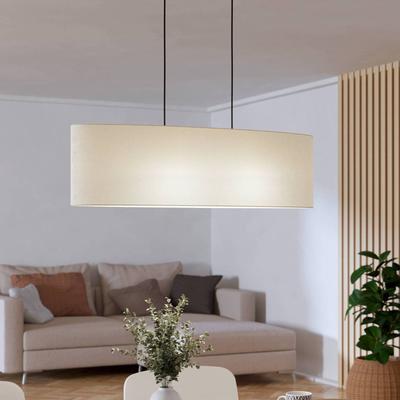 EGLO Hängelampe Febres, dimmbar, weiß / opal, für Wohn- / Esszimmer, Textil / Stoff / Seide, Modern, Pendelleuchte Image