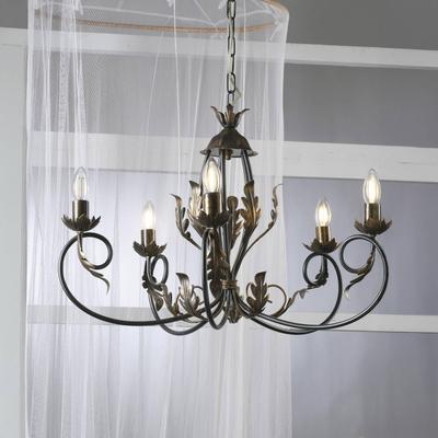Kronleuchter Gretel ONLI, dimmbar, bronze / altmessing, für Wohn- / Esszimmer, Metall, Florentiner, Kronleuchter Image