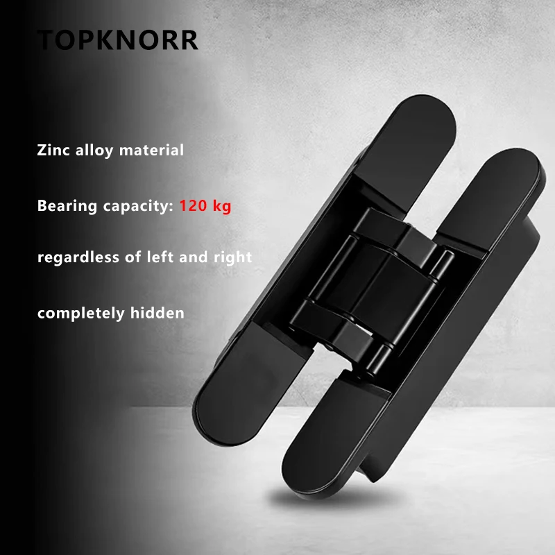 4 Stück unsichtbare geheime Tür scharniere, versteckte drei dimensionale kreuz verstellbare Scharniere, versteckte Holztür scharniere 120-180 kg Image