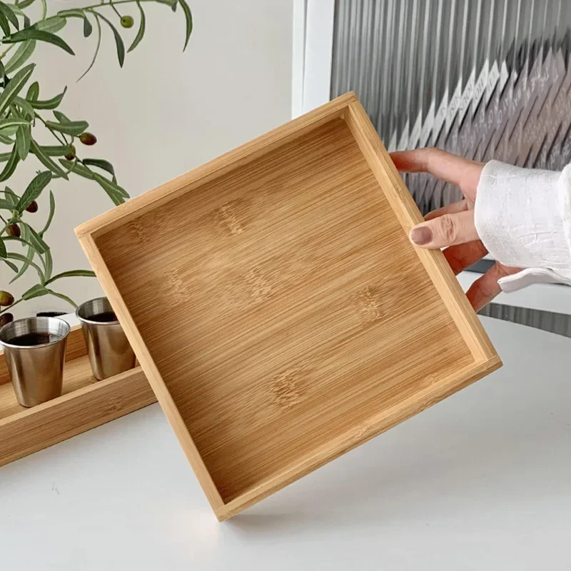 Rechteckige Holz Tee Tablett Holz Serviert ablett Teller Obst Brot Lebensmittel Lagerung Tablett Geschirr stehen zu Hause Küchen bedarf