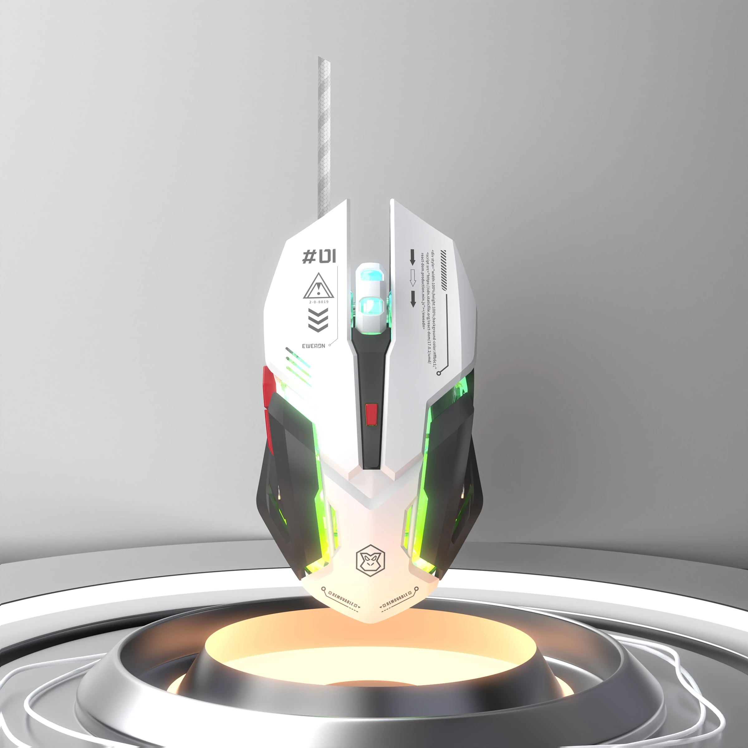 EWEADN G10 Silent Wired Gaming Mouse, makroprogrammierbar, ergonomisch, für Gaming und Büro, Desktop/Laptop/Tablet, leiser Betrieb Image