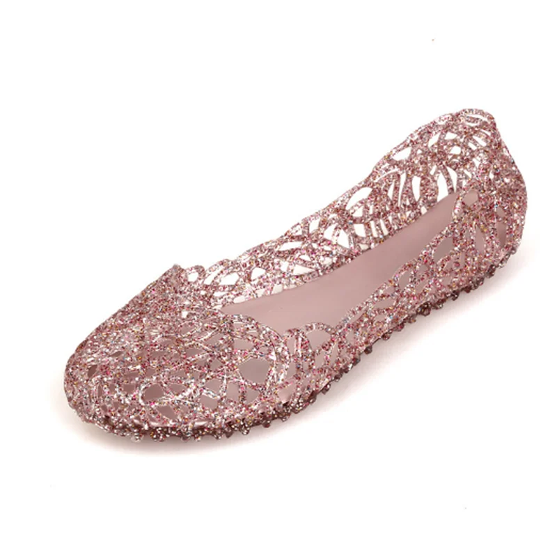 Dame niedrigen Preis Mary Jean Gelee Schuhe runde Zehen schillernde Ballerinas tägliche Ausschnitte PVC weich bequem Slip-On blau 43-36 23cm
