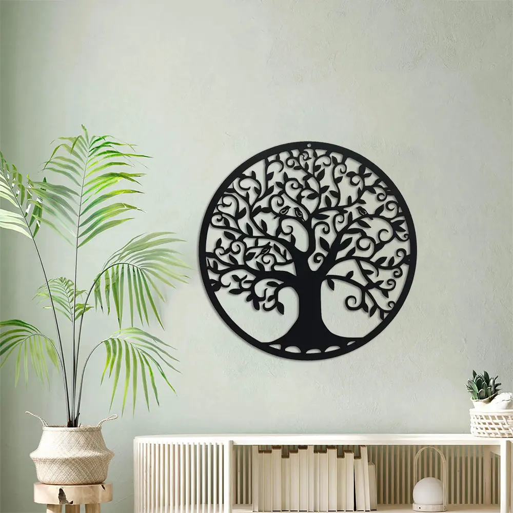 Baum des Lebens Wandkunst Metall Baum Leben Wanddekoration Stammbaum Wandschild 11 Zoll Baum des Lebens Wandbehang