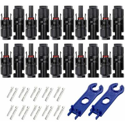 10 Paar MC4 Stecker/Buchse für Solarpanelkabel Photovoltaikanlagen, Solarpanelkabelzubehör, Image