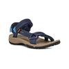 Sandale TEVA "W TERRA FI LITE", Gr. 38, blau (crown blau), Textil, Synthetik, sportlich, Schuhe