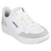 Sneaker SKECHERS "SPORT COURT 2.0", Damen, Gr. 36, grau (weiß, hellgrau), Lederimitat, Veloursleder, kontrastfarbene Details, casual, Schuhe, Freizeitsneaker, Schnürschuh mit Memory Foam