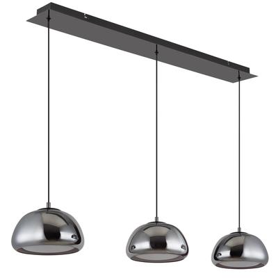 GLOBO LIGHTING LED-Hängeleuchte "AVILA", schwarz (schwarz, chrom), Lampen, Pendelleuchte, Esstisch, Essbereich, Wohnzimmer, kürzbar, Glas Image