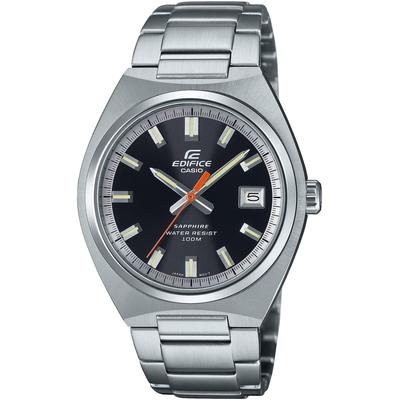 Quarzuhr CASIO EDIFICE, schwarz, edelstahlfarben, Armbanduhren, Herren, Armbanduhr, Herrenuhr, Edelstahlarmband, analog, Tag, Neo-Display Image