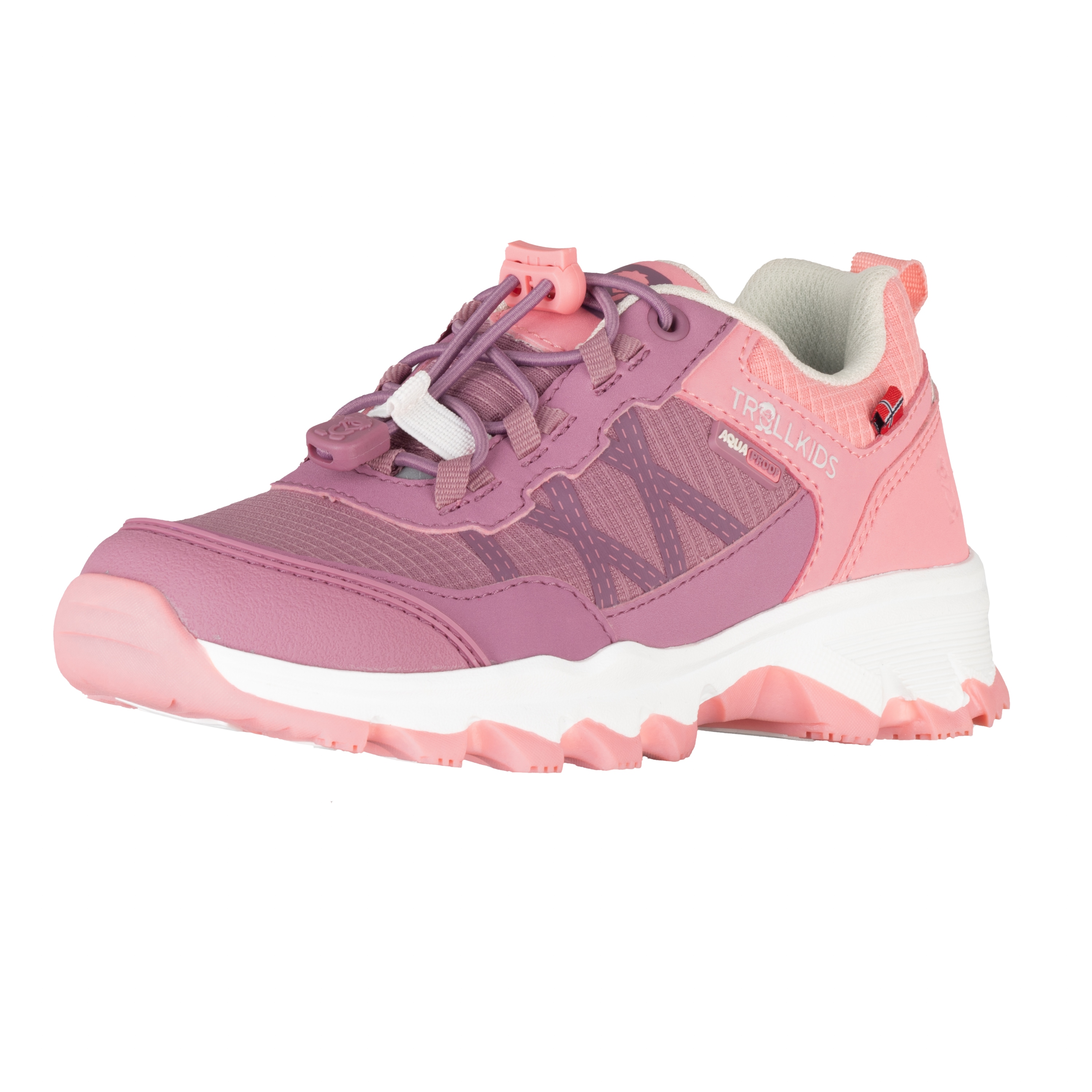 Outdoorschuh TROLLKIDS "KIDS TROLLTUNGA HIKER LOW XT", Kinder, Gr. 31, rosa (orchid, peony rose), Synthetik, Textil, Schuhe Outdoorschuh, wasserdicht