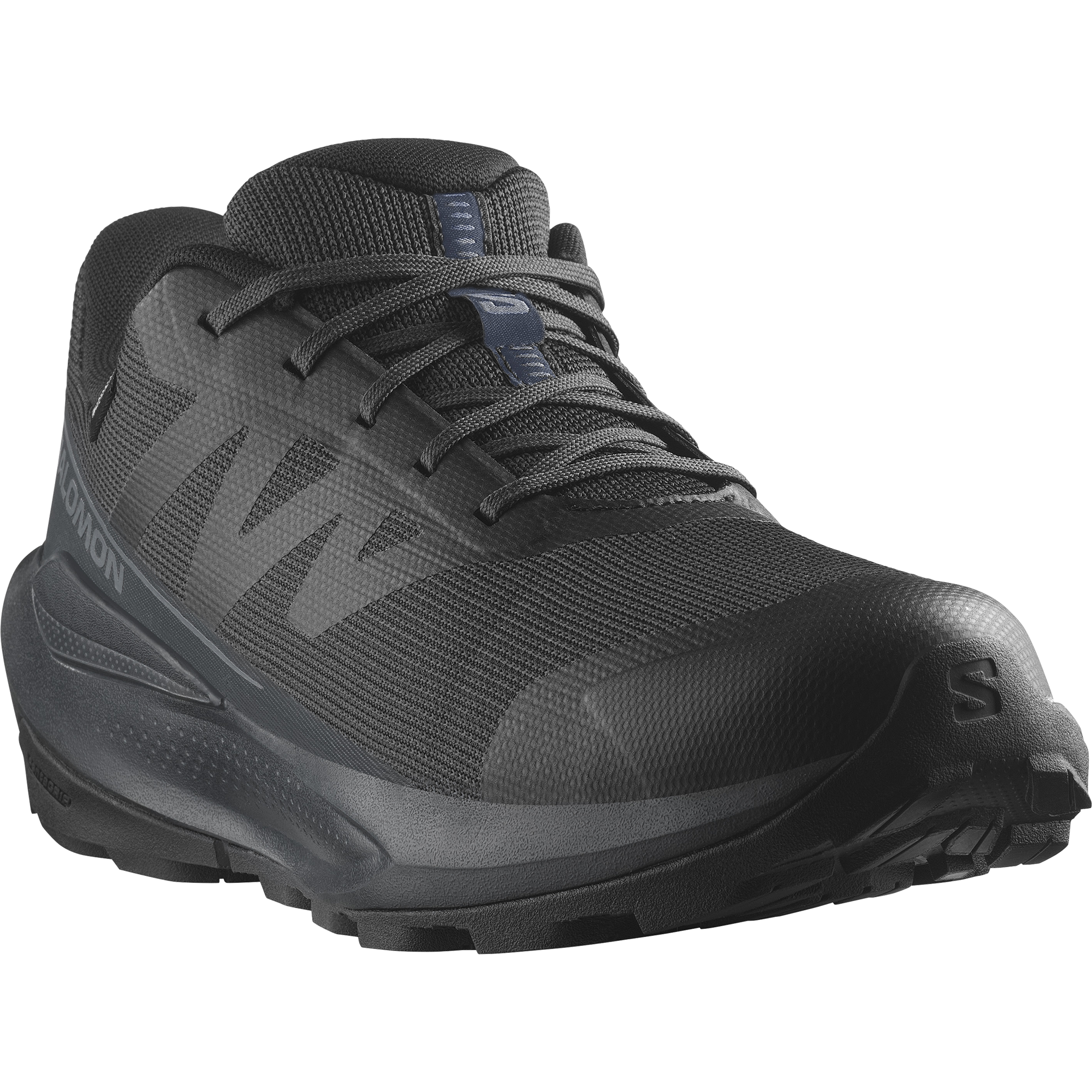 Wanderschuh SALOMON "ELIXIR TOUR WP", Gr. 42, blau (schwarz navy, blau nights, grisaille), Synthetik, Textil, Sportlich, Schuhe, wasserdicht Image