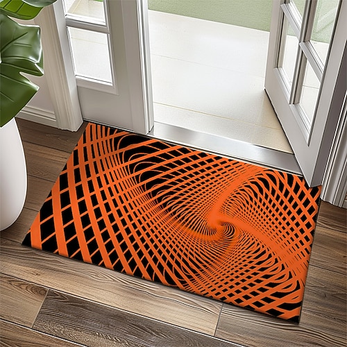 3D Wirbel Fußmatte Küchenmatte Bodenmatte rutschfeste Flächenteppich ölbeständiger Teppich Indoor Outdoor Matte Schlafzimmer Dekor Badezimmermatte Eingangsteppich optische Täuschung Image