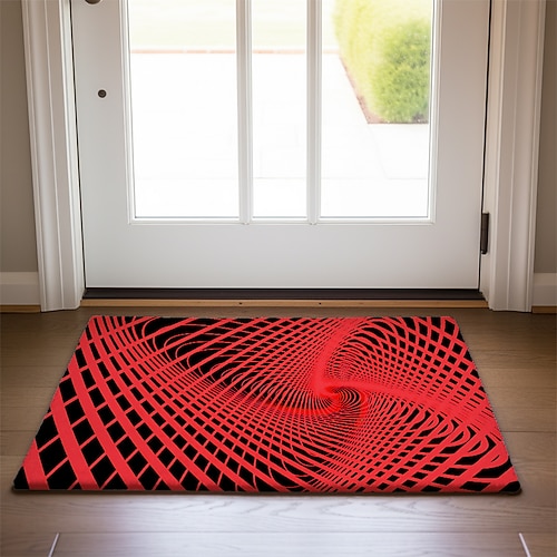 3D Wirbel Fußmatte Küchenmatte Bodenmatte rutschfeste Flächenteppich ölbeständiger Teppich Indoor Outdoor Matte Schlafzimmer Dekor Badezimmermatte Eingangsteppich optische Täuschung Image