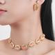Vintage fashion Luxury jewelry Set Light luxury geometric Oval Earrings necklace Dinner Accessory necklace