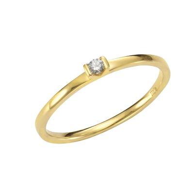 Orolino Ring 585/- Gold Brillant weiß 0,04ct. 052 (16,6) Damen Image