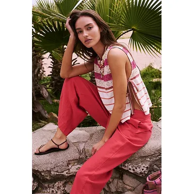 Demi Wide-Leg Trousers by free-est at Free People in High Risk Red, Size: Medium