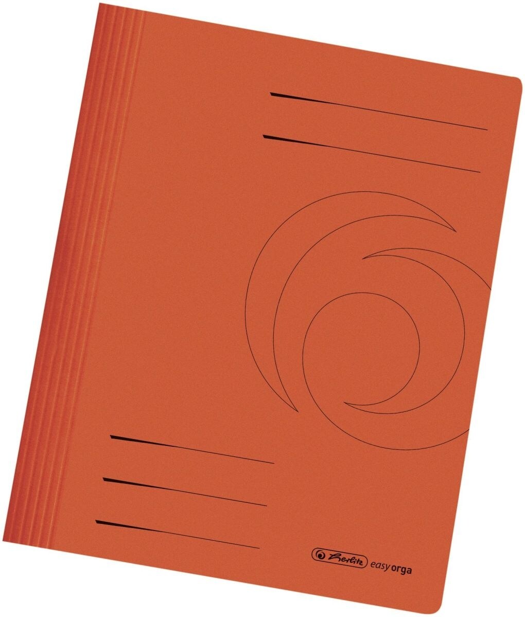herlitz Schnellhefter Karton gefaltet orange intensiv Image