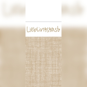 Airlaid Besteckservietten "Pub" mit Manschette Lieblingsgast Sherlock Braun 40 x 33 cm, 75 Stück - Mank Image