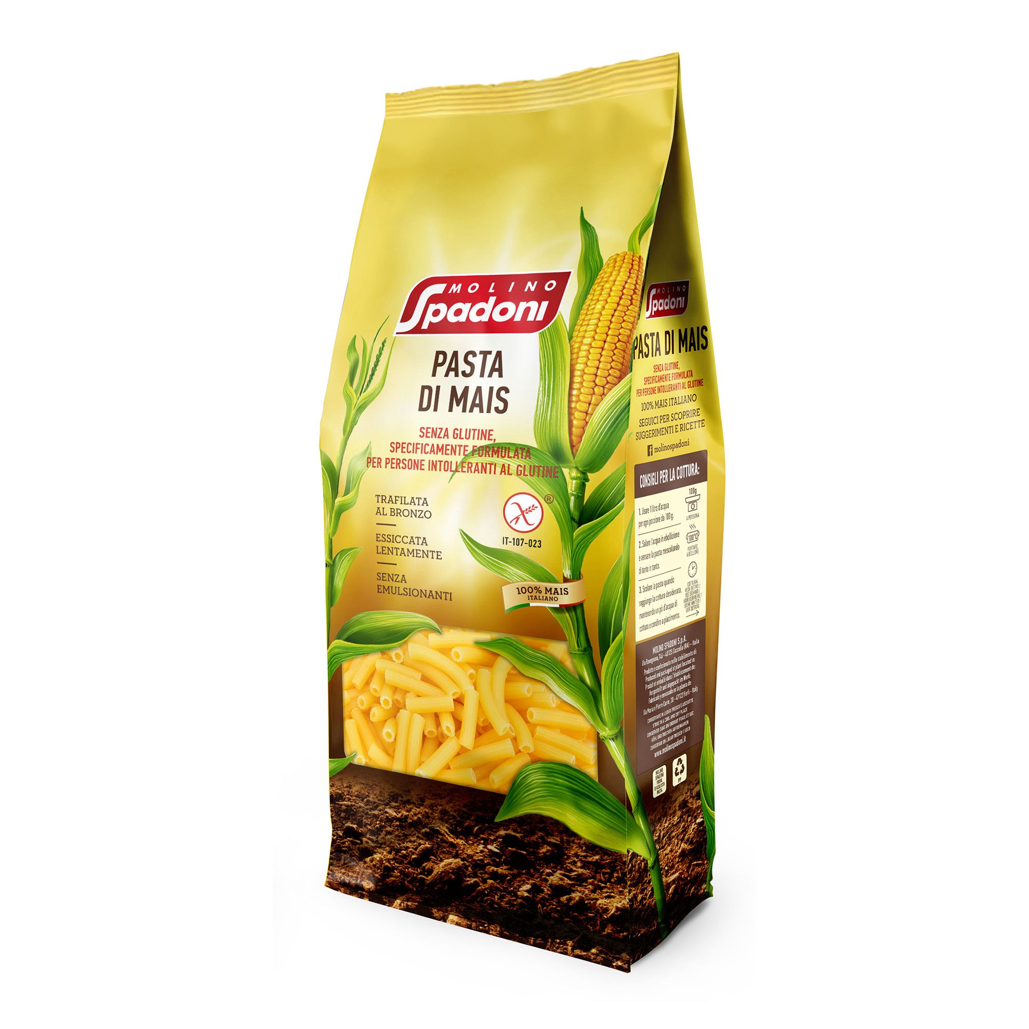 Sedanini al Mais Senza Glutine - Molino Spadoni 500 g