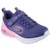 Sneaker SKECHERS KIDS "MICROSPEC MAX ADVANCE", Kinder, Gr. 28, bunt (lila, rosa), Textil, Lederimitat, kontrastfarbene Details, casual, Schuhe, Slip-OnSneaker, Klettverschluss,S-Logo, Größenschablone zum Download