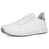 Slip-On Sneaker ARA "OSAKA", Damen, Gr. 6 (39), silber (weiß, silberfarben), Glattleder, metallic, sportlich, Schuhe, Keilsneaker, Schnürschuh mit Easy2Go-Einschlupf