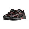 Sneaker PUMA "MORPHIC ATHLETIC", Gr. 45, puma schwarz, puma aged silber, glowing rot, Textil, unifarben, sportlich, Schuhe