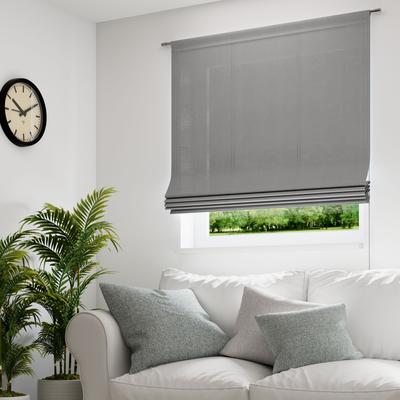 Raffrollo NEUTEX FOR YOU "LINESSA" Gr. 1, grau, B:140cm H:140cm, Jacquard, Obermaterial: 100% Polyester, Raffrollos, dezent natürliche Optik Image