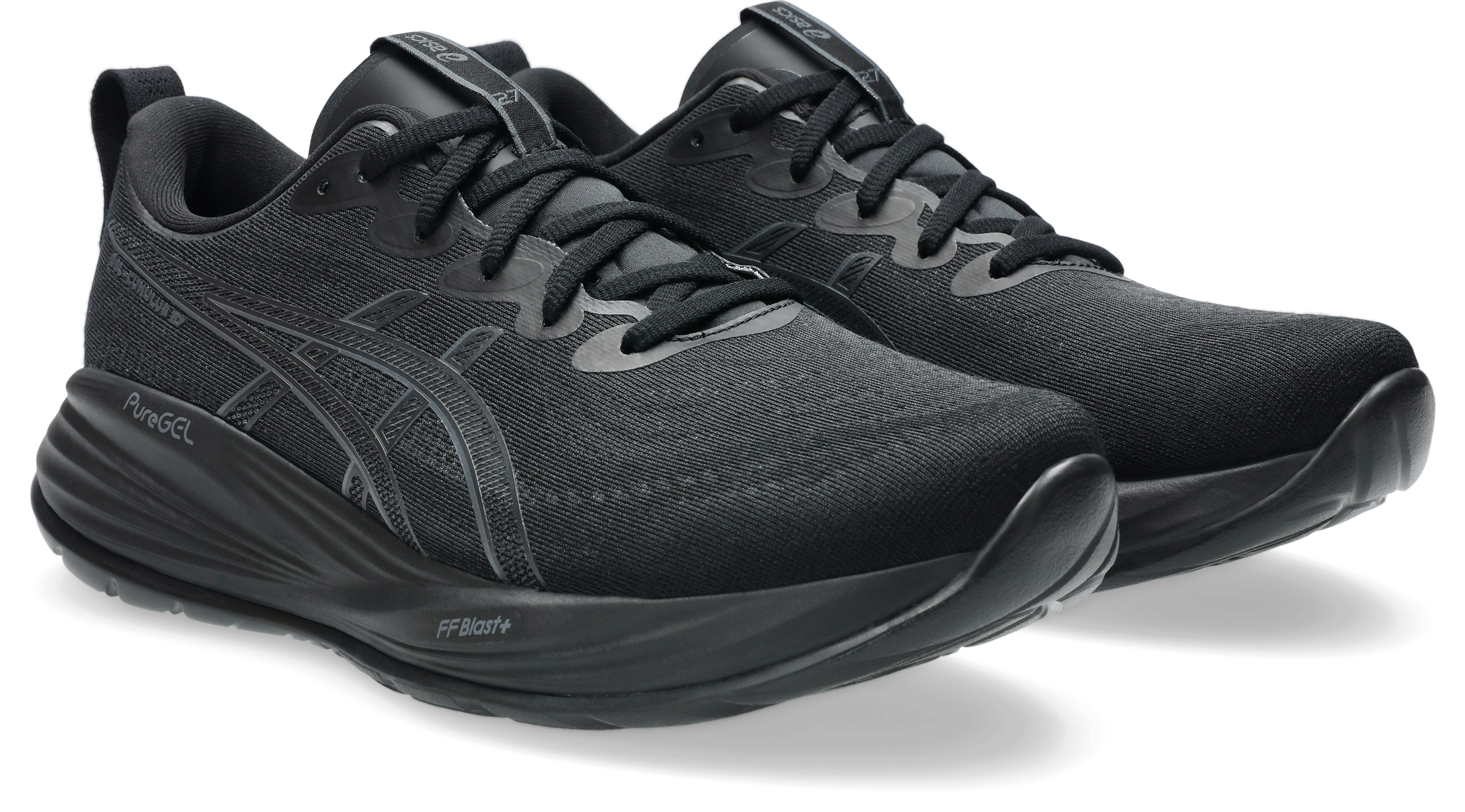 Laufschuh ASICS "GEL-CUMULUS 27", Herren, Gr. 44, schwarz, Textil, Schuhe Laufschuh