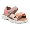 Sandale BISGAARD "nico Weite: normal", Kinder, Gr. 28, pink, rosa, natur, koralle, Textil, colorblocking, sportlich, Schuhe, Trekkingschuh, Badeschuh, Klettschuh, Größenschablone zum Download