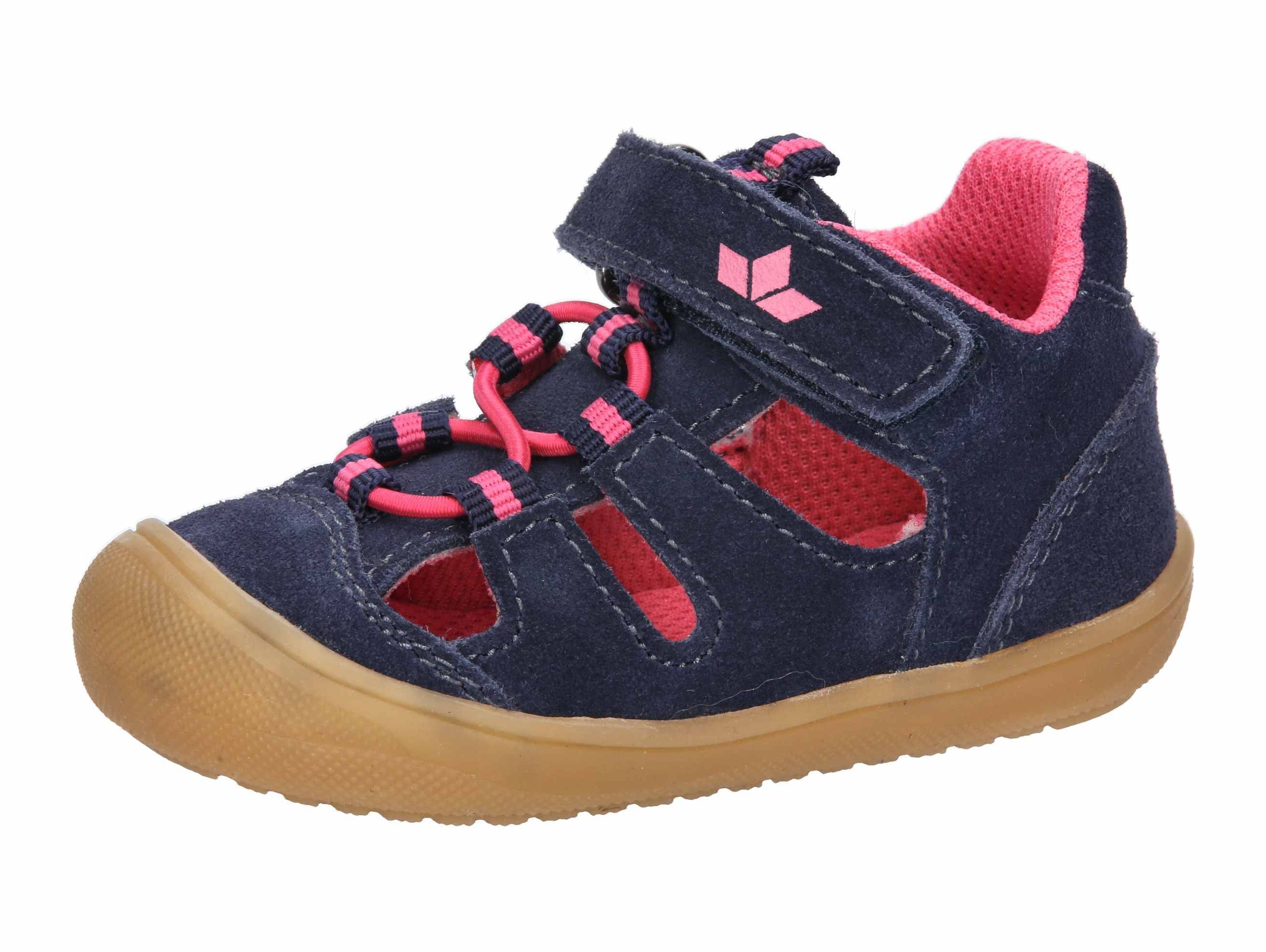 Lauflernschuh LICO "Lauflernschuh Gwen V", Baby, Gr. 23, blau, Veloursleder, Schuhe Lauflernschuh