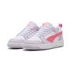 Sneaker PUMA "REBOUND V6 LO JR", Kinder, Gr. 38,5, lila frost, magic rose, puma weiß, Synthetik, mehrfarbig, sportlich, Schuhe