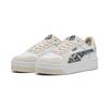 Sneaker PUMA "CARINA STREET SNAKE CHIC", Gr. 41, schwarz-weiß (puma weiß, puma schwarz, alpine snow), Leder, sportlich, Schuhe