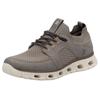 Slip-On Sneaker RIEKER SPORT, Herren, Gr. 42, grau (taupe), Nubuklederimitat, Textil, sportlich, Schuhe, Halbschuh, Freizeitschuh, Slipper mit modischer Laufsohle